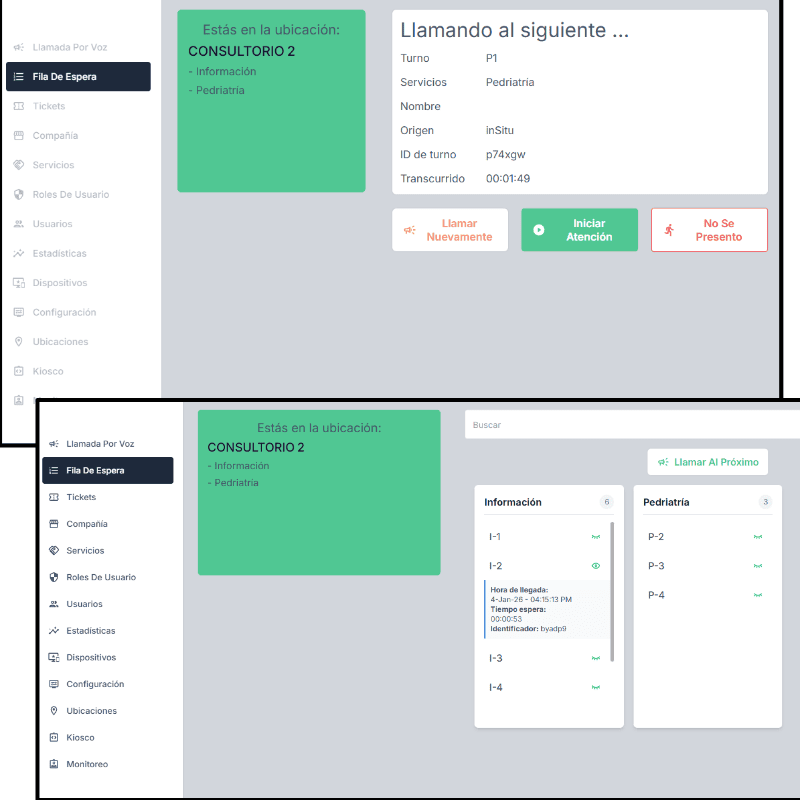 imagen demostrativa de la Gestión avanzada de turnos